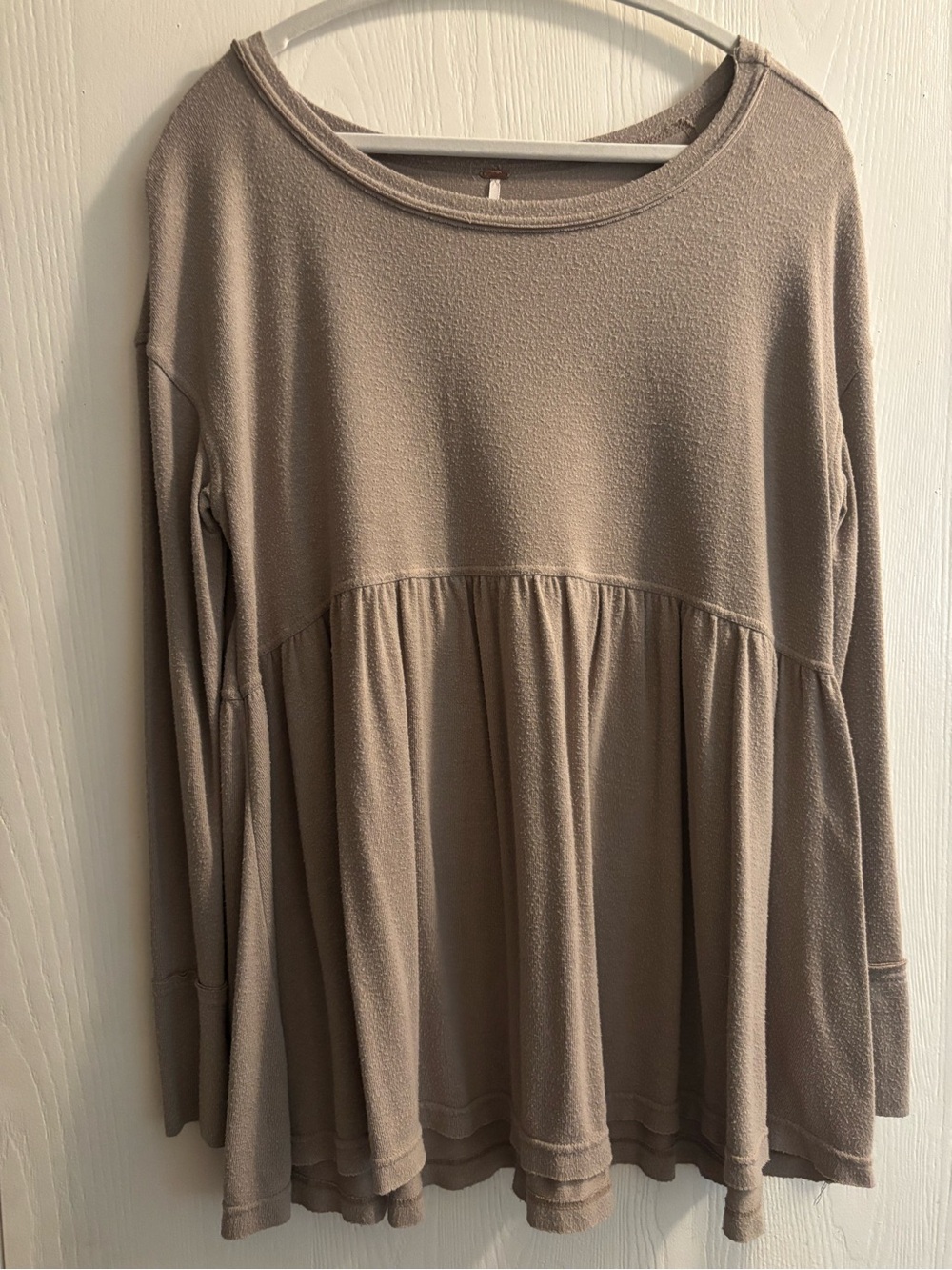 Free People tan babydoll top